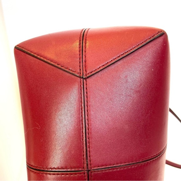 Tory Burch T Block Tote,”Imperial Garnet, with Leather Removable Pouch with logo - Picture 15 of 16